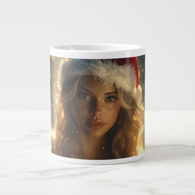 Caneca De Café Grande Santa Girl (Frente)