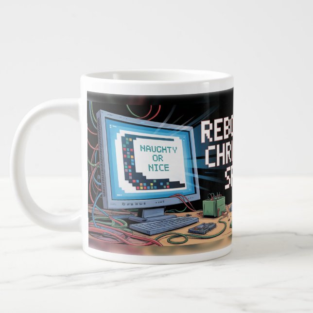 Caneca De Café Grande Santa Tech Support (Esquerda)