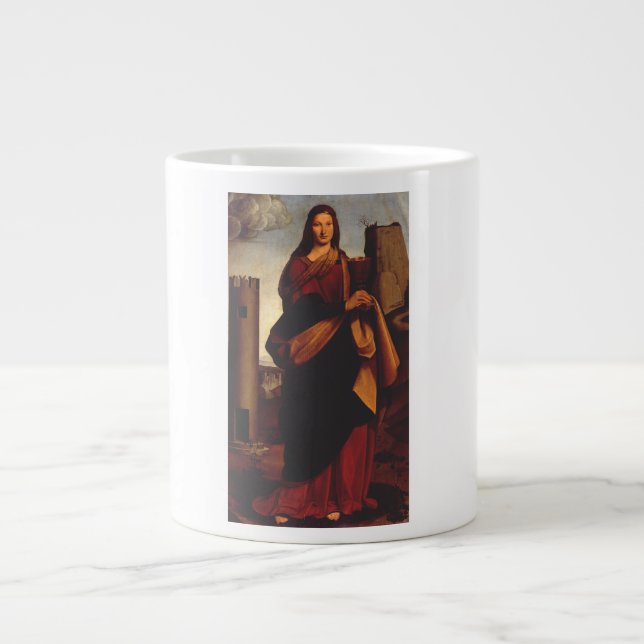 Caneca De Café Grande Santo Barbara por Giovanni Antonio Boltraffio (Frente)