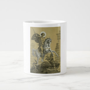 Caneca De Café Grande São Jorge – Arte Premium "Sunburst Gold"