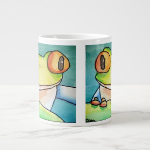 Caneca De Café Grande Sapo em árvore da Dina (imagem dupla) Jumbo Mug