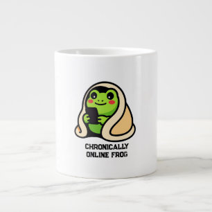 Caneca De Café Grande Sapo engraçado meme online cronicamente