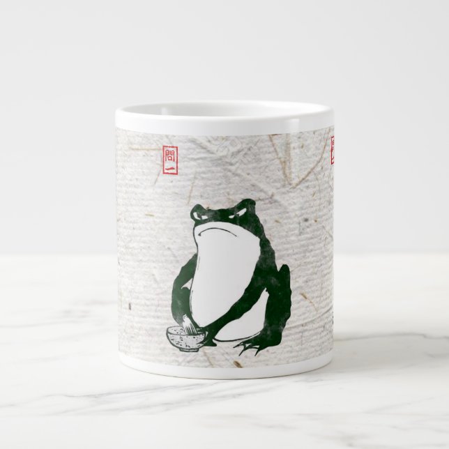 Caneca De Café Grande Sapo Indecente Japonês Fez século XIX (Frente)