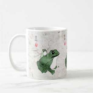 Caneca De Café Grande Sapo Pequeno Sapo Japonês Fez século 19