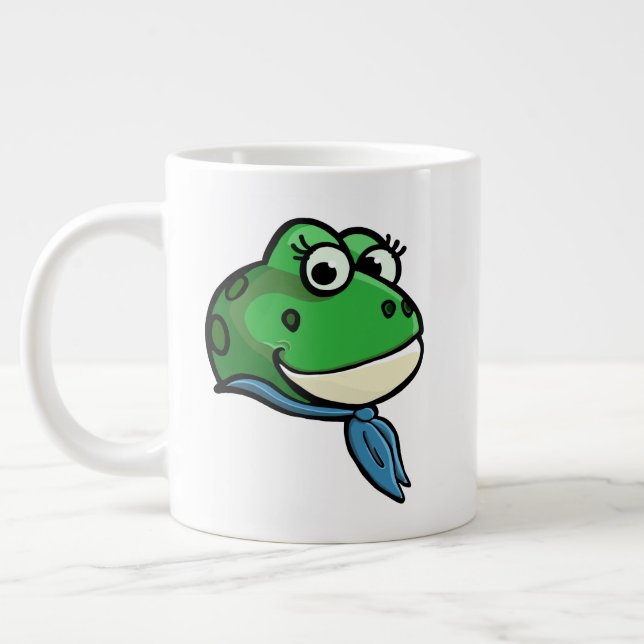 Caneca De Café Grande Sapo Sorridente (Esquerda)