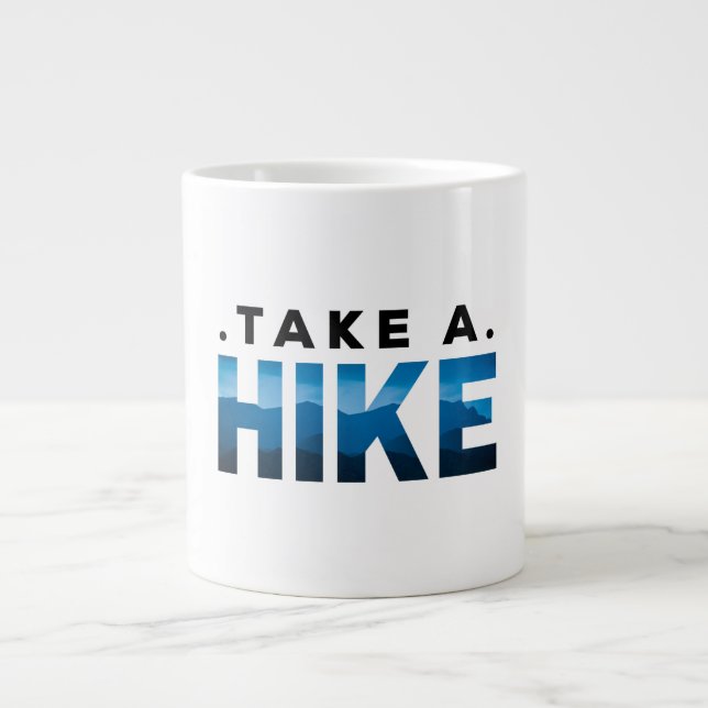 Caneca De Café Grande Sarcástico faça uma caminhada, Presente para Hiker (Frente)