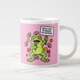 Caneca De Café Grande Sátira do Meme do Sapo Engraçado – Reino dos Estad