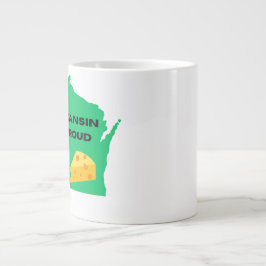 Caneca De Café Grande Scansin (Wisconsin) Orgulhoso!