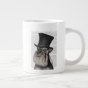 Caneca De Café Grande Schnauzer, Formal Hound e Hat