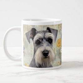 Caneca De Café Grande Schnauzer Miniatura Elegante
