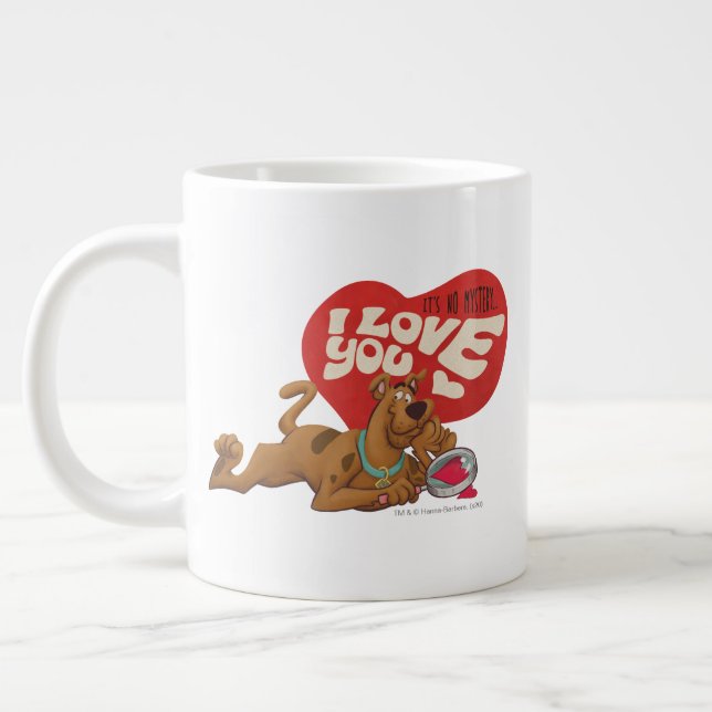 Caneca De Café Grande Scooby-Doo - Não é mistério... eu te amo (Esquerda)