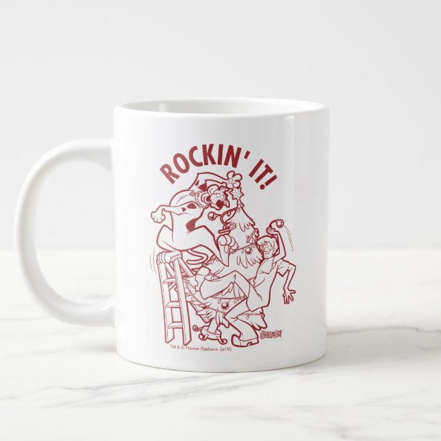 Caneca De Café Grande Scooby-Doo & Shaggy Rockin' It 'Round Tree (Esquerda)