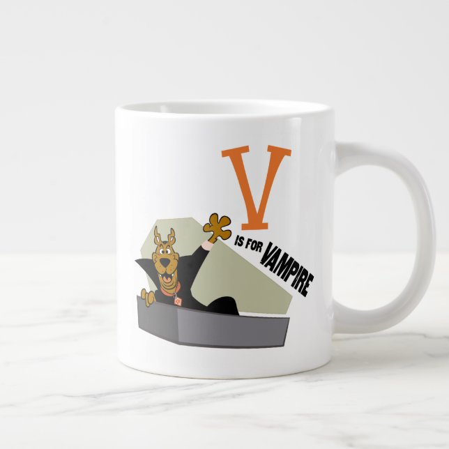 Caneca De Café Grande Scooby-Doo | V é para Vampiro (Direita)