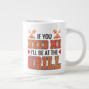 Caneca De Café Grande Se Precisar De Mim Estarei No Grill