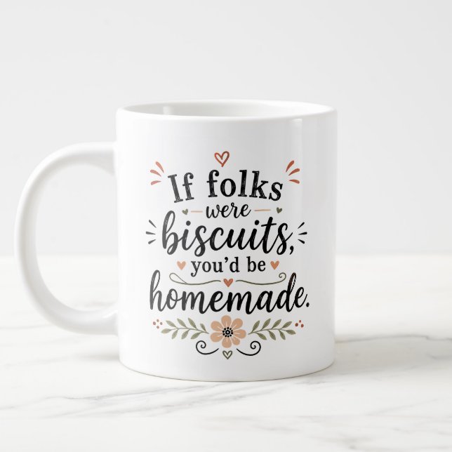 Caneca De Café Grande Se você fosse biscoitos..... (Esquerda)