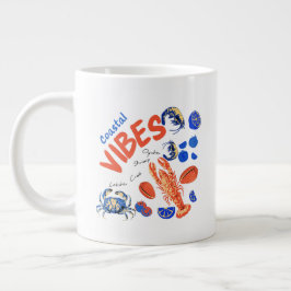 Caneca De Café Grande Seafood Beach Fisherman Ocean Tropical Quote 