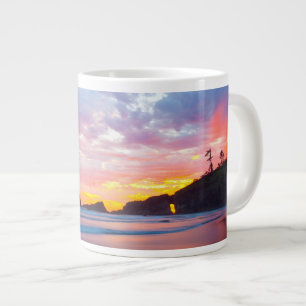 Caneca De Café Grande Segunda Praia ao pôr do sol, Washington