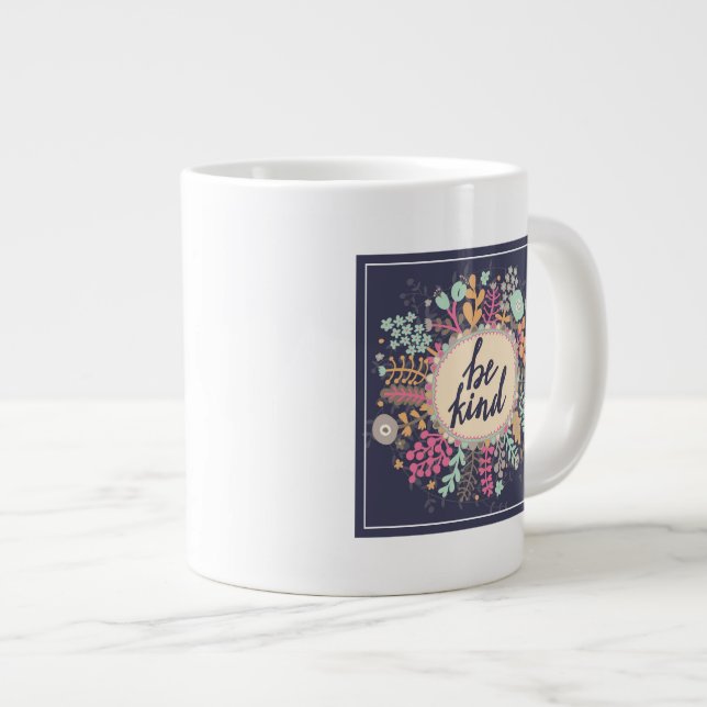 Caneca De Café Grande Seja gentil (Frente Esquerda)