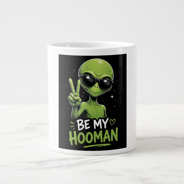 Caneca De Café Grande Seja Meu Hooman 👽 (Frente)