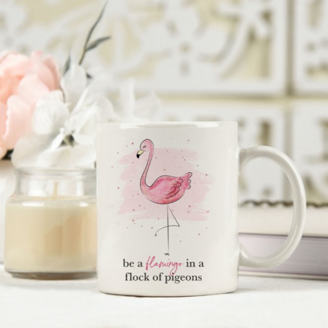 Caneca De Café Grande Seja um Flamingo (Criador carregado)