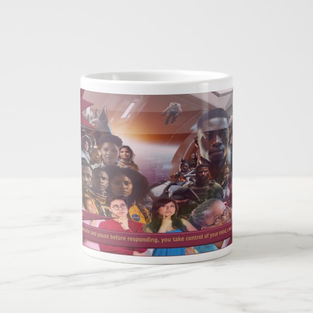 Caneca De Café Grande "Self-Control Is YOUR SuperPower" (Frente)