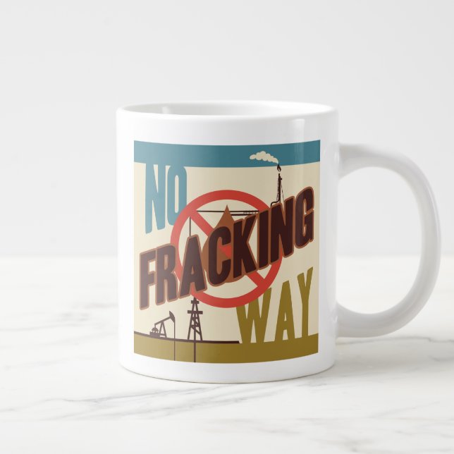 Caneca De Café Grande Sem Caminho de Fracking (Direita)