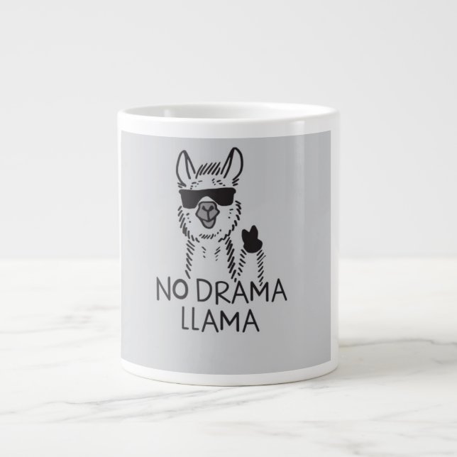 Caneca De Café Grande Sem drama lama grande caneca (Frente)
