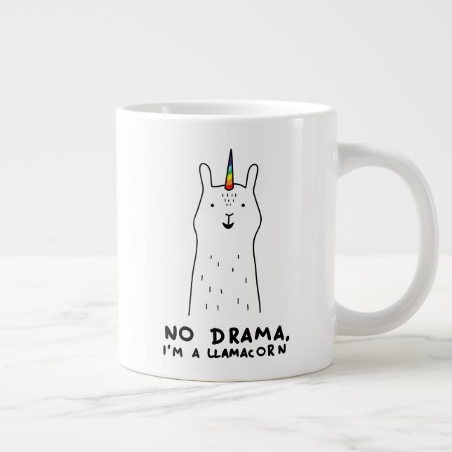 Caneca De Café Grande Sem drama, sou um lamaçudo (Direita)