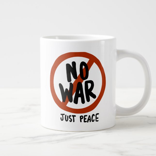 Caneca De Café Grande Sem guerra Apenas Paz (Direita)