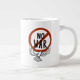 Caneca De Café Grande Sem guerra com a porta
