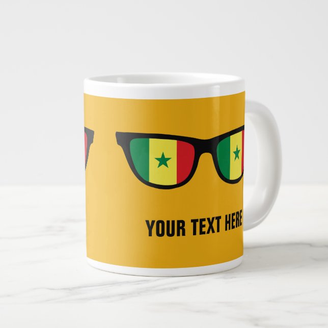 Caneca De Café Grande Senegal Shades personalizados (Frente Esquerda)