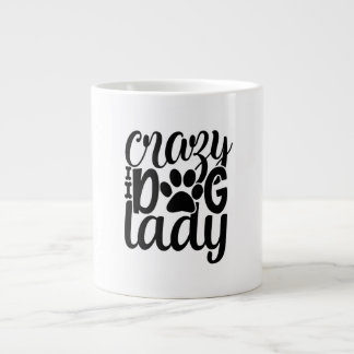 Caneca De Café Grande Senhora Cachorro Louco