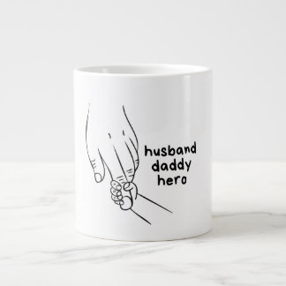 Caneca De Café Grande Sentimental Family and Love Line Art Illustration