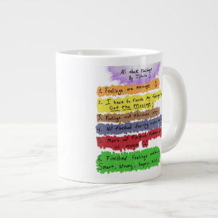 Caneca De Café Grande Sentimentos são mensagens Mug