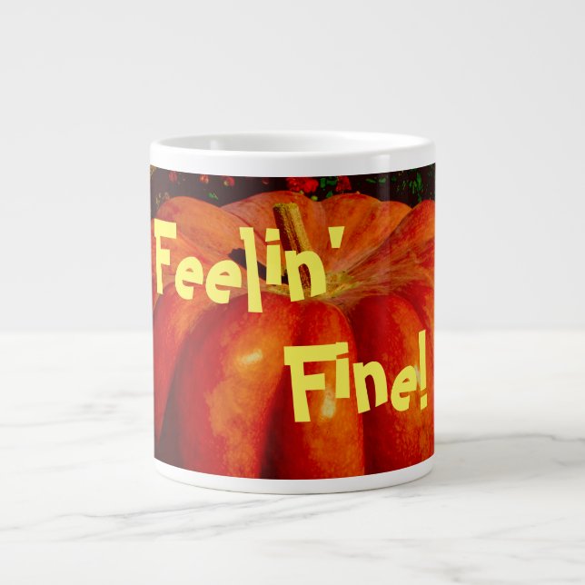 Caneca De Café Grande Sentir Bons Pumpkins em um (Frente)
