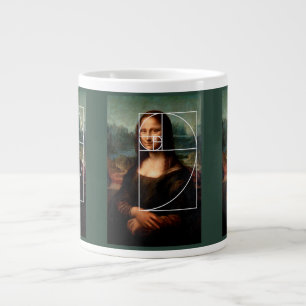 Caneca De Café Grande Sequência Fibonacci Leonardo da Vinci Mona Lisa