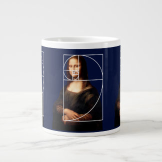Caneca De Café Grande Sequência Fibonacci Leonardo da Vinci Mona Lisa