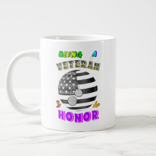 Caneca De Café Grande Ser Veterano É Uma Honra