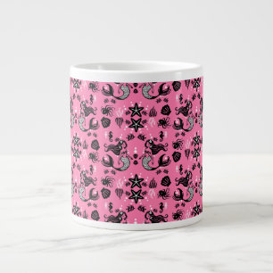 Caneca De Café Grande Sereia Rosa para Crianças
