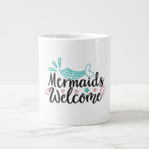 Caneca De Café Grande Sereias Bem-vindas