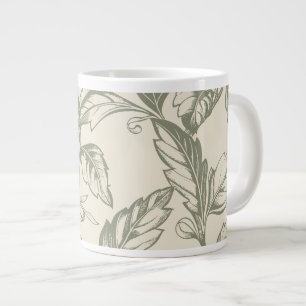 Caneca De Café Grande Serene Sage Green Rustic Vine Charm Cottagecore