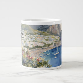 Caneca De Café Grande Serenes de Capri Coffee Mug - Watercolor Art
