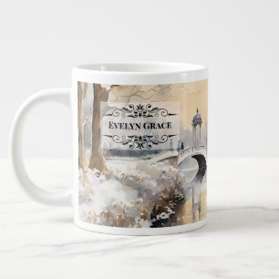 Caneca De Café Grande Sereno Inverno Jardins de Kensington Londres Canec