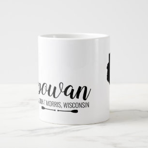 Caneca De Café Grande Seu Lago De Wisconsin Favorito Com Pás De Canoa
