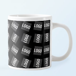Caneca De Café Grande Seu logotipo | Logotipo exclusivo, Design ou padrã