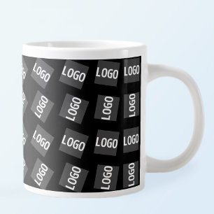 Caneca De Café Grande Seu Logotipo Padrão Geométrico Único