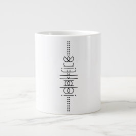 Caneca De Café Grande Seu nome como Alienígena Glifos - Branco exclusivo