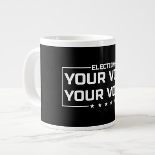Caneca De Café Grande Seu voto Voce Branco