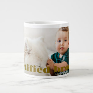Caneca De Café Grande Seus animais de estimação com foto de bebê