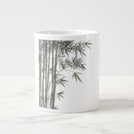 Caneca De Café Grande Shade-Grown Bamboo Cane Japandi Texture